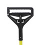 Vinyl Coated Metal Handle with Quick Change Side Gate Head 60 in. Yellow/Black, 12 per Case