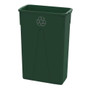 Value-Plus Slim Container with Recycle Logo 23 Gallon Green, 4 per Case