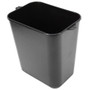 Plastic Soft-Sided Wastebasket 14 qt. Black, 12 per Case
