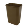 Plastic Soft-Sided Wastebasket 41 qt. Brown, 12 per Case