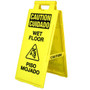 2x4 Wet Floor Sign, CAUTION, Spanish/English Yellow, 6 per Case