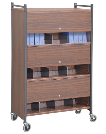 VERSA RACK 3 SHELF - CABINET W/LOCKING PANELS-WOODGRAIN - Scot-Med LLC.