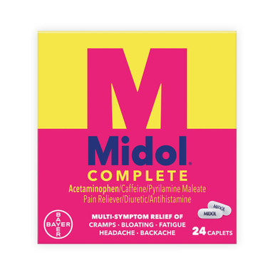 Cramp Relief Midol® Complete 500 mg - 60 mg - 15 mg Strength ...
