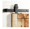 Sliding Barn Door Hardware Kit - Bent T Shape Design Roller - Choice of Track Length  - BLACK POWDERCOATED (doors NOT included)