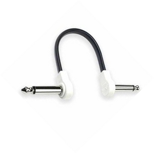 Audio Patch Flat Ribbon Cable, Right-Angle 1/4" Jacks, 4-inch long Audio Patch Flat Ribbon Cable, Right-Angle 1/4" Jacks, 4-inch long