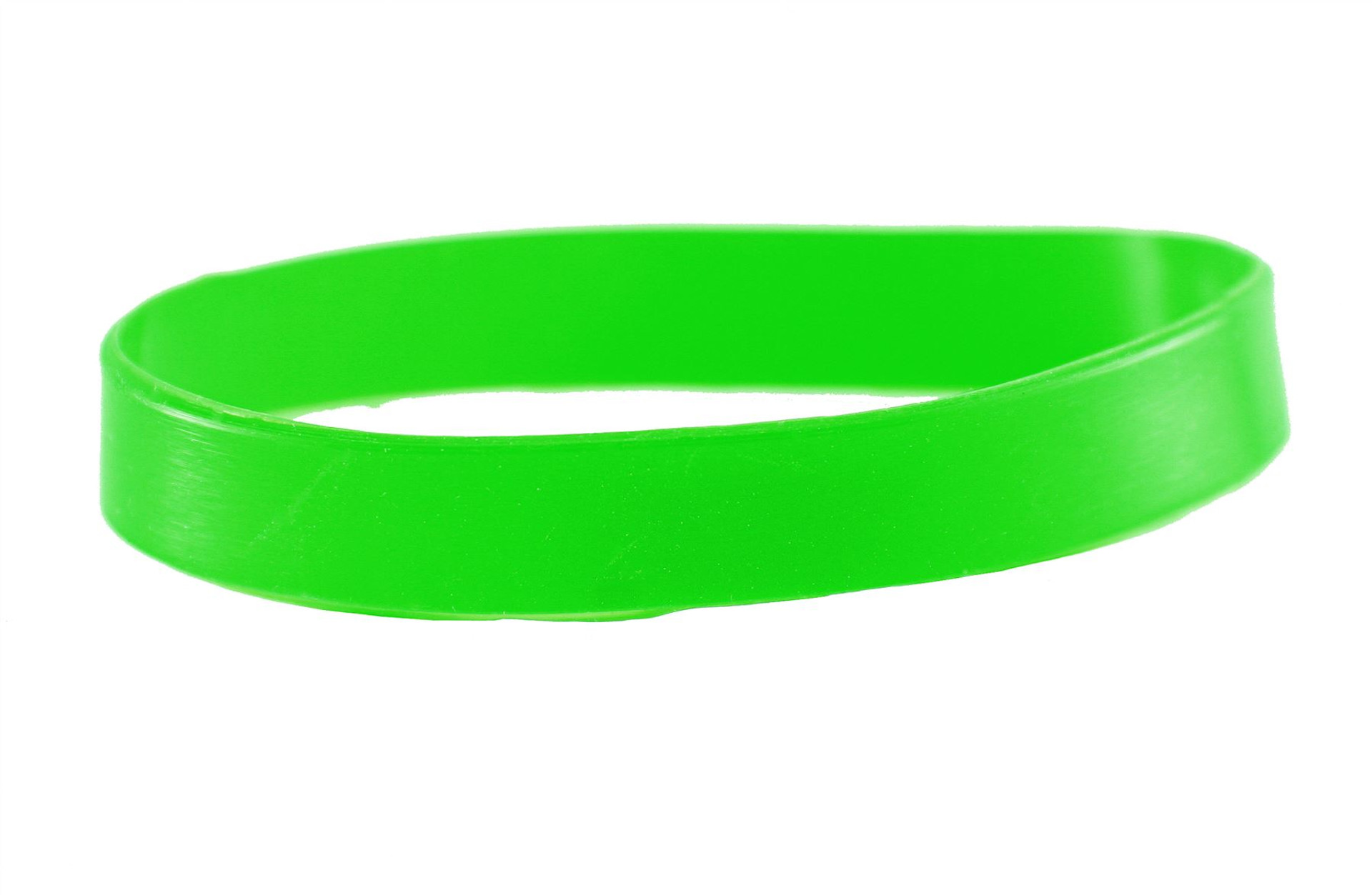 Green Blank Silicone Wristband Powerful Rubber Bracelet Good Karma Bangle T 