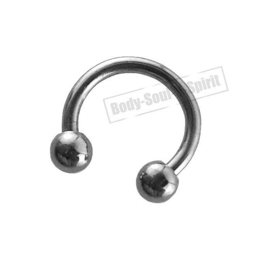 Circular Silver Horseshoe 7mm  EAR EYE Lip Barbell round Ring NIPPLE Jewelry