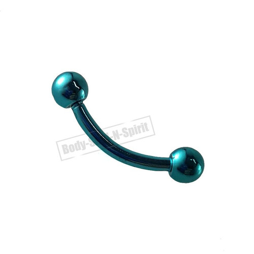 Eyebrow Piercings Rings Turquoise CURVE Body Jewellery 316L Surgical Steel