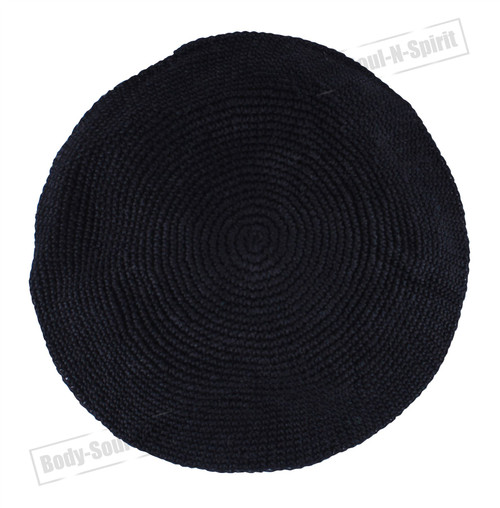 Classic THIN ELEGANT Knitted Black Kippa Hat Jewish Holy scared cupola Yarmulke