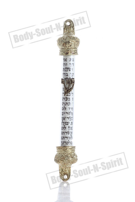 Glass Holy Mezuzah Mezuza Case 7cm Judaica Jewish special Design made in Israel