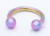 Lip round Barbell Circular Rainbow color Horseshoe EAR EYE Ring NIPPLE Omega