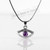 Purple Evil Eye Amulet Necklace good Charm success Protection Judaica Spiritual