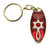 Key Chain Star of David & Israel Menorah Judaism Red Amulet Pendant Charm gift
