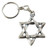 "STAR OF DAVID" Charm Key Ring Chain Jewish Israel Judaica Kabbalah Pendant Gift