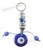 LUCKY Blue evil eye greek turkish eye Key Chain Ring Amulet Pendant Charm