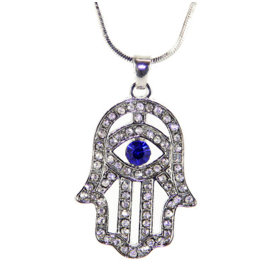 Hamsa Pendant Necklace, Hand Of God Protection Necklace - Sivan