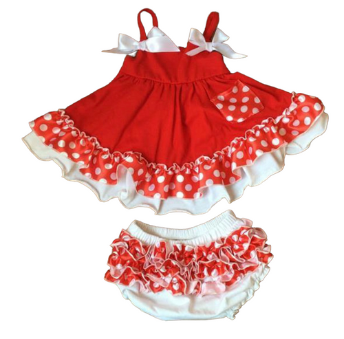 Polka Dot Top and Bottom 2 Piece Set