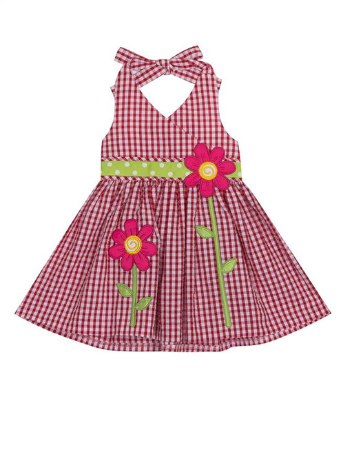 Fuschia Flower Backless Sundress