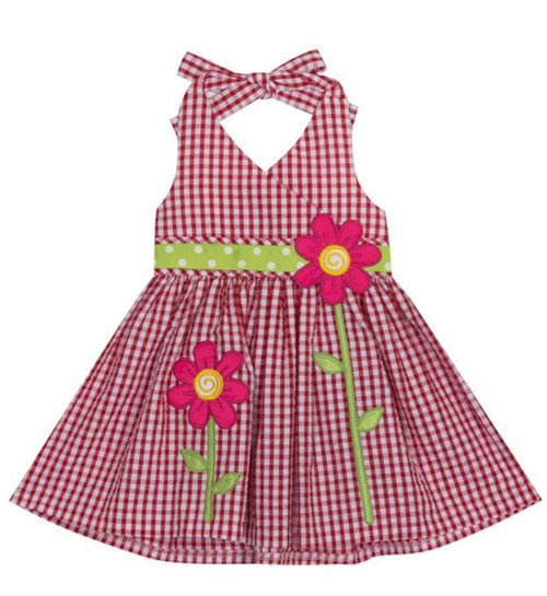 Fuschia Flower Backless Sundress