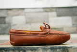 Mens Deerskin Lined Bullhide Soft Sole Moccasin