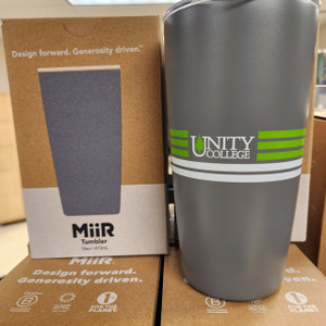 Miir Basal Grey Unity College Tumbler, 16 oz, CLEARANCE Miir Basal Grey Unity College Tumbler, 16 oz, CLEARANCE