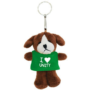 Unity Key Tag Brown & White Pup Unity Key Tag Brown & White Pup