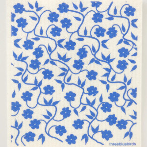Periwinkle Vines Swedish Dishcloth Periwinkle Vines Swedish Dishcloth