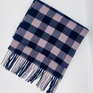 Jess & Lou, Checker Scarf - Grey/Navy Jess & Lou, Checker Scarf - Grey/Navy