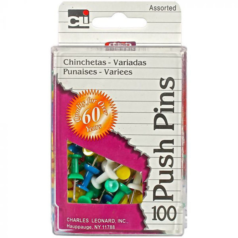 Push Pins - 100 Pack