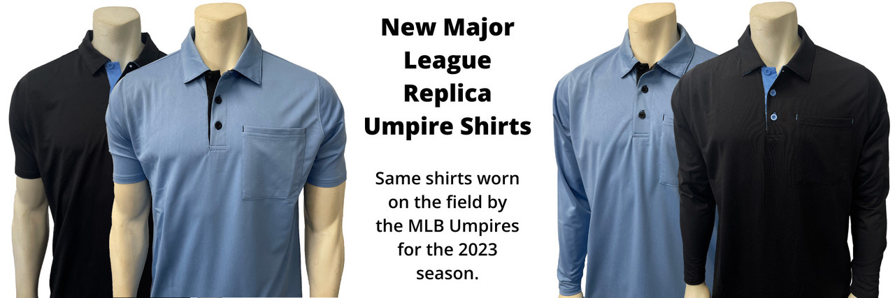 Smitty V2 Major League Replica Umpire Shirt - Charcoal Grey with Black