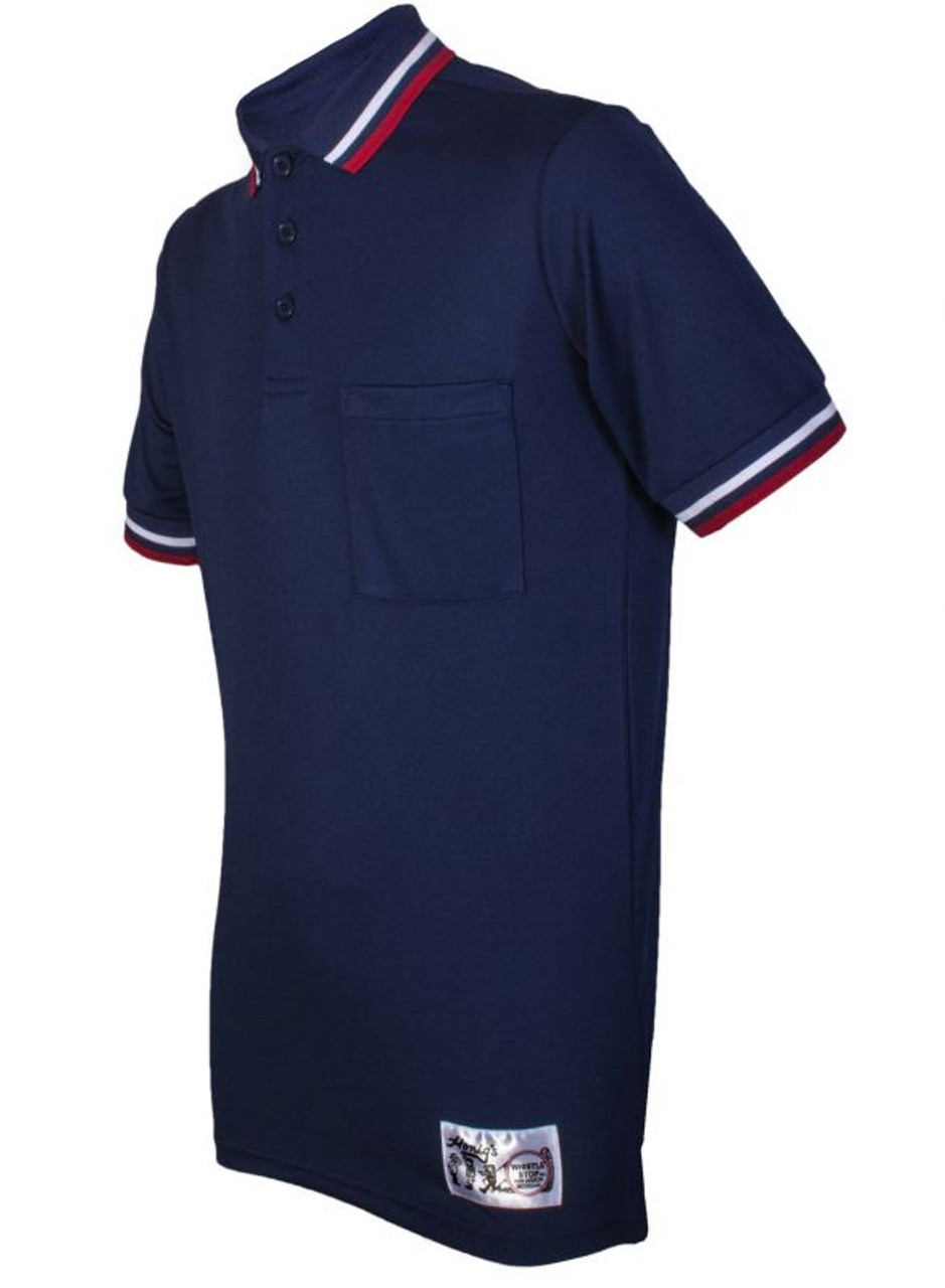 navy blue red shirt