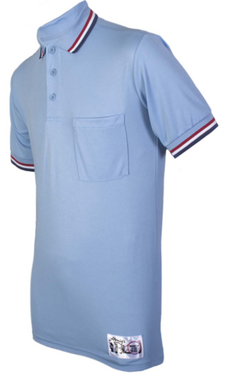 Honig S Powder Umpire Shirt With Red White And Navy Trim