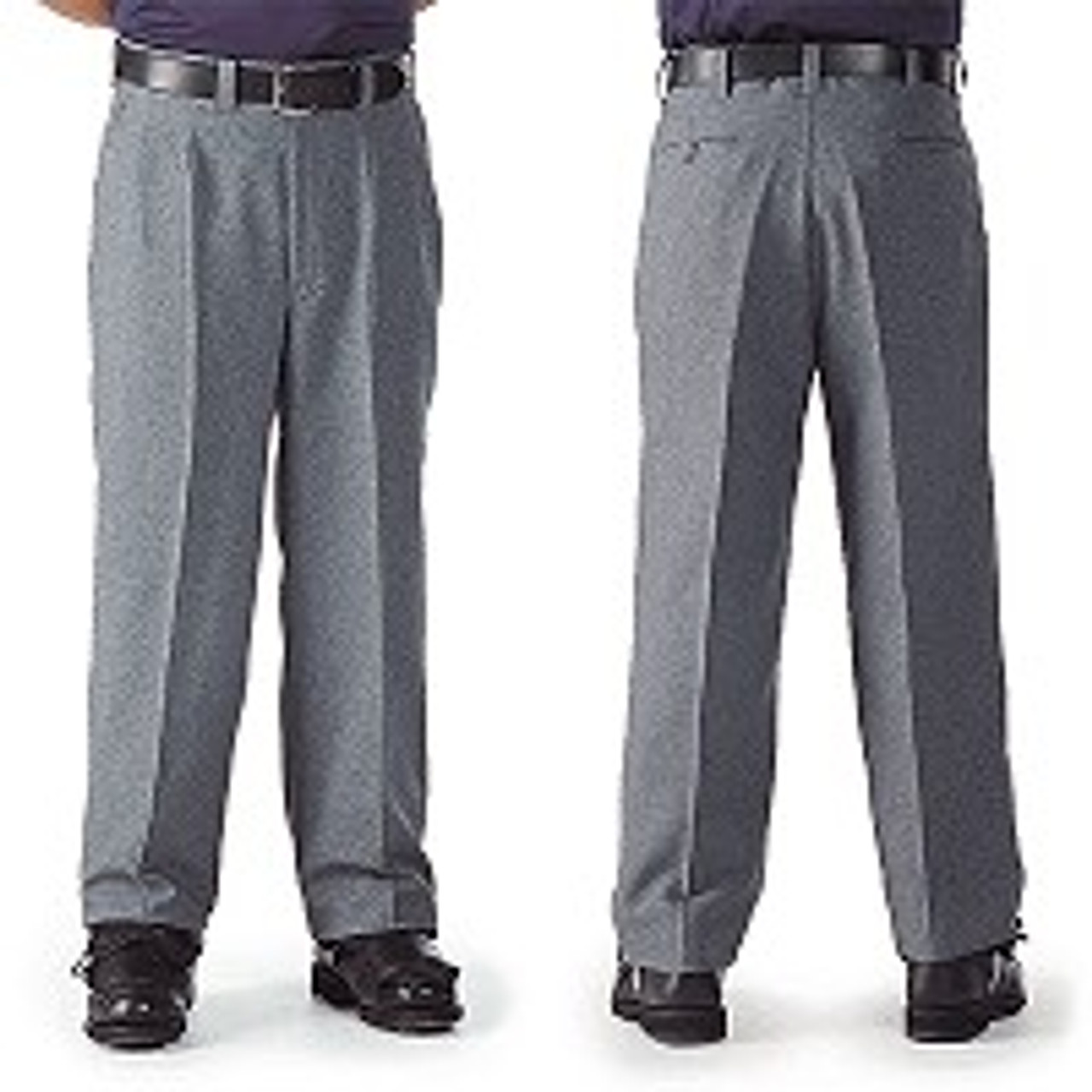 Smitty Charcoal 4-Way Stretch Pleated Pants w/ Expander Waistband