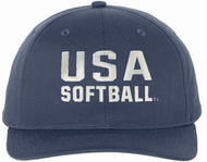 USA Softball Fitted Wool 8-Stitch Field Cap