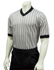 Smitty Official's Apparel Ultra Mesh Grey Pinstripe Wrestling Referee Shirt