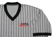 Honig's Illinois IHSA Gray Pinstripe Wrestling Referee Shirt