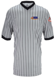 Illinois IHSA Cliff Keen Grey Pinstripe Wrestling Referee Shirt