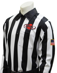 SMITTY OFFICIAL'S APPAREL MISSISSIPPI MHSAA LONG SLEEVE 2" STRIPE FOOTBALL REFEREE SHIRT