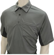 Smitty Official's Apparel MLB Style Charcoal Umpire Shirt with Black Side Panel