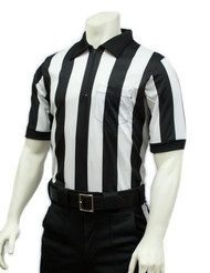 Smitty Official's Apparel 2 inch Stripe Short Sleeve Body Flex® Football Referee Shirt No Flag