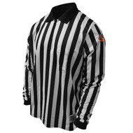 Illinios IHSA Pro Soft 1" Stripe Long Sleeve Football Referee Shirt