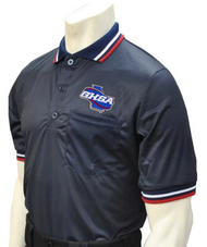 Georgia GHSA Embroidered Navy Blue Body Flex® Short Sleeve Umpire Shirt