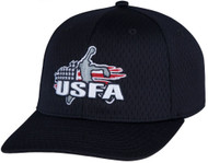 USFA Flex-Fit Black Pulse Performance Fabric 4-stitch Cap USFA Flex-Fit Black Pulse Performance Fabric 4-stitch Cap