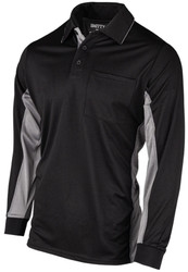 Smitty MLB Replica Black w/Charcoal Side Panel Body Flex® Style Long Sleeve Umpire Shirt