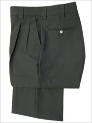 Smitty Official's Apparel Pleated Charcoal Umpire Base Pants with Expander Waistband