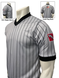 Iowa Dye Sublimated Grey Wrestling Referee Shirt With Dual Logos