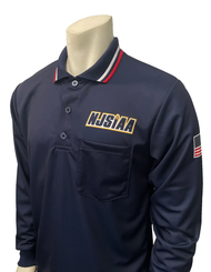 New Jersey NJSIAA Long Sleeve Navy Blue Umpire Shirt