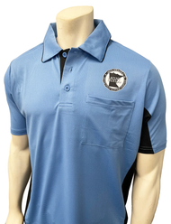 Minnesota MSHSL Short Sleeve Sky Blue with Black Side Panel Umpire Shirt