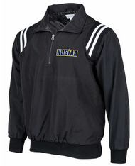 New Jersey NJSIAA Black Umpire Pullover with Black and White Trim