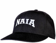 NAIA Black Flex-Fit 6-stitch Ignite Performance Baseball Umpire Cap